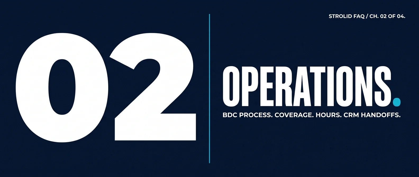 Operations — Strolid FAQ category opener